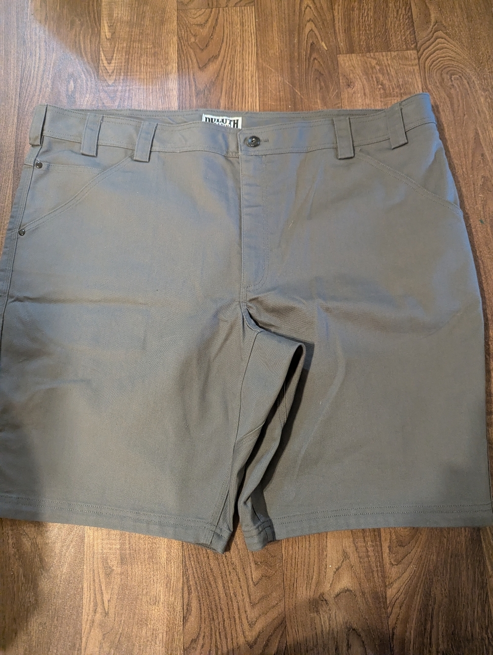 Duluth Trading Company heavy-duty cotton canvas Shorts Men's pocket Size 46 Gray
